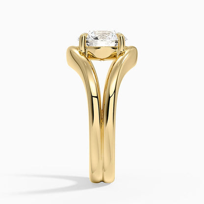 Frame Solitaire Ring - Round Center Stone