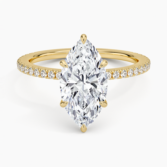 Demi Three-Quarter Coverage Diamond Ring (1/3 ct. tw.) - Marquise Center Stone