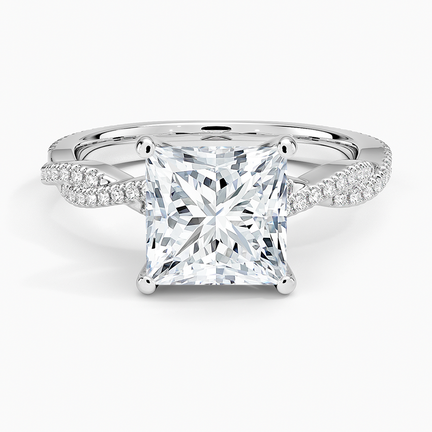 Petite Luxe Twisted Vine Diamond Ring (1/4 ct. tw.) - Princess Cut Center Stone