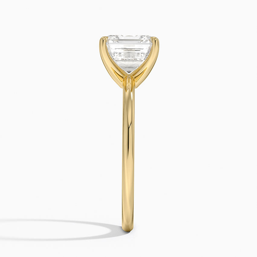 Fairmined 1.5mm Comfort Fit Ring - Asscher Cut Center Stone