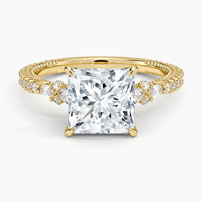 Primrose Diamond Ring - Princess Cut Center Stone