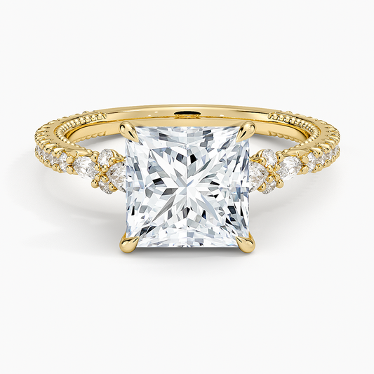 Primrose Diamond Ring - Princess Cut Center Stone
