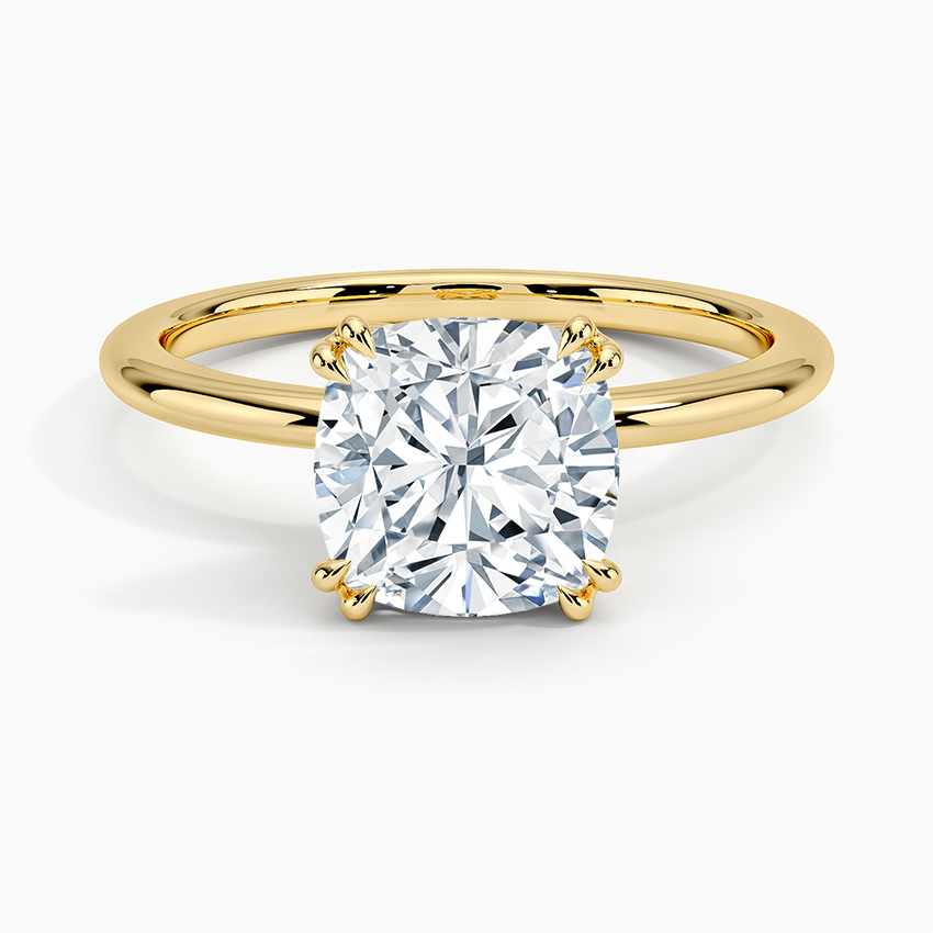 Aveline Solitaire Ring - Cushion Cut Center Stone