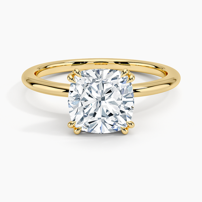 Aveline Solitaire Ring - Cushion Cut Center Stone