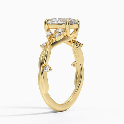 Azalea Twist Diamond Ring - Oval Center Stone