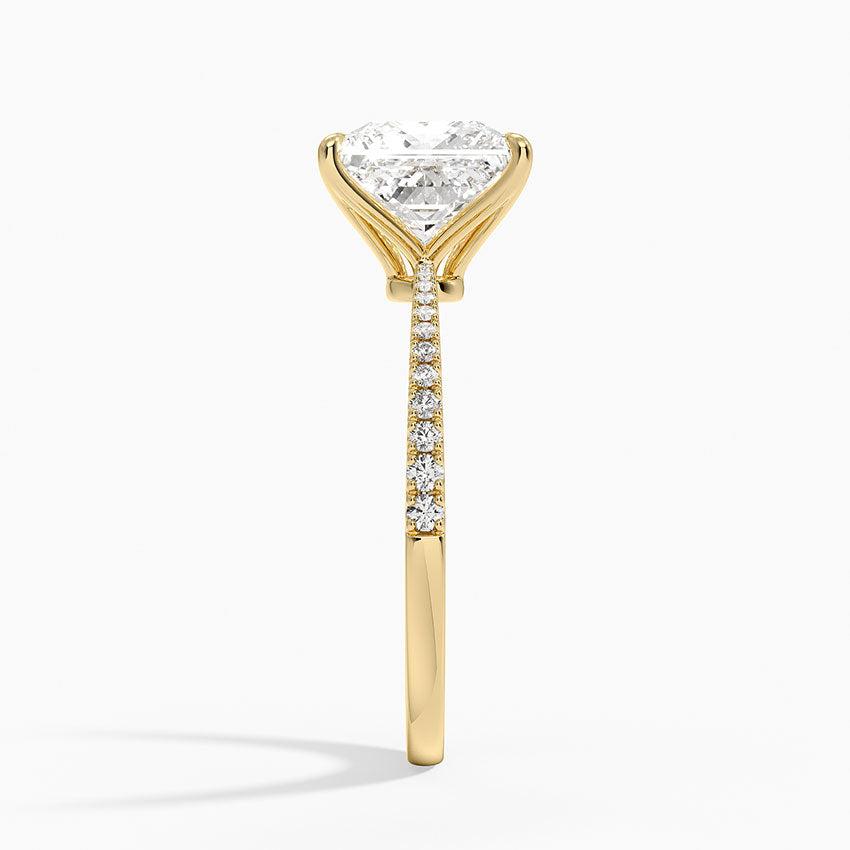 Elena Diamond Ring - Princess Cut Center Stone