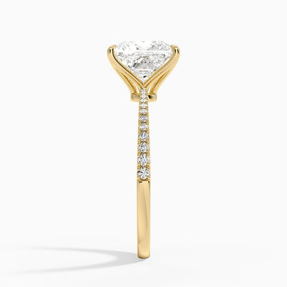 Elena Diamond Ring - Princess Cut Center Stone