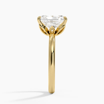 Petal 2mm Solitaire Ring - Radiant Cut Center Stone