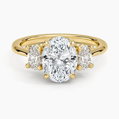 Oval-Cut Three Stone Diamond Ring (1/2 ct. tw.) - Oval Center Stone