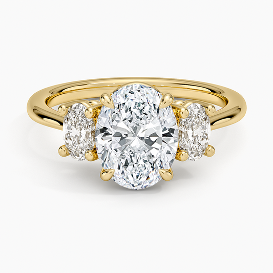 Oval-Cut Three Stone Diamond Ring (1/2 ct. tw.) - Oval Center Stone
