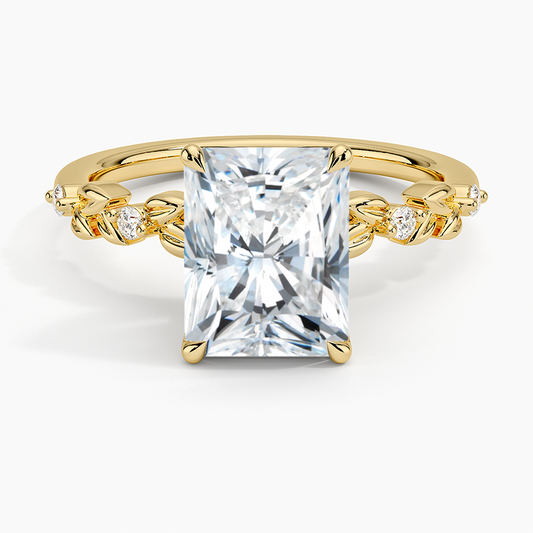 Briar Diamond Ring - Radiant Cut Center Stone