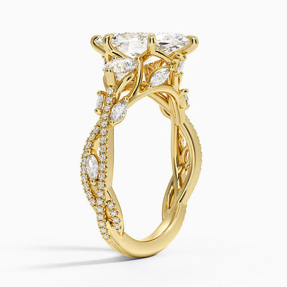 Luxe Secret Garden Three Stone Diamond Ring (1 ct. tw.) - Marquise Center Stone