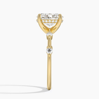 Aimee Hidden Halo Diamond Ring - Oval Center Stone