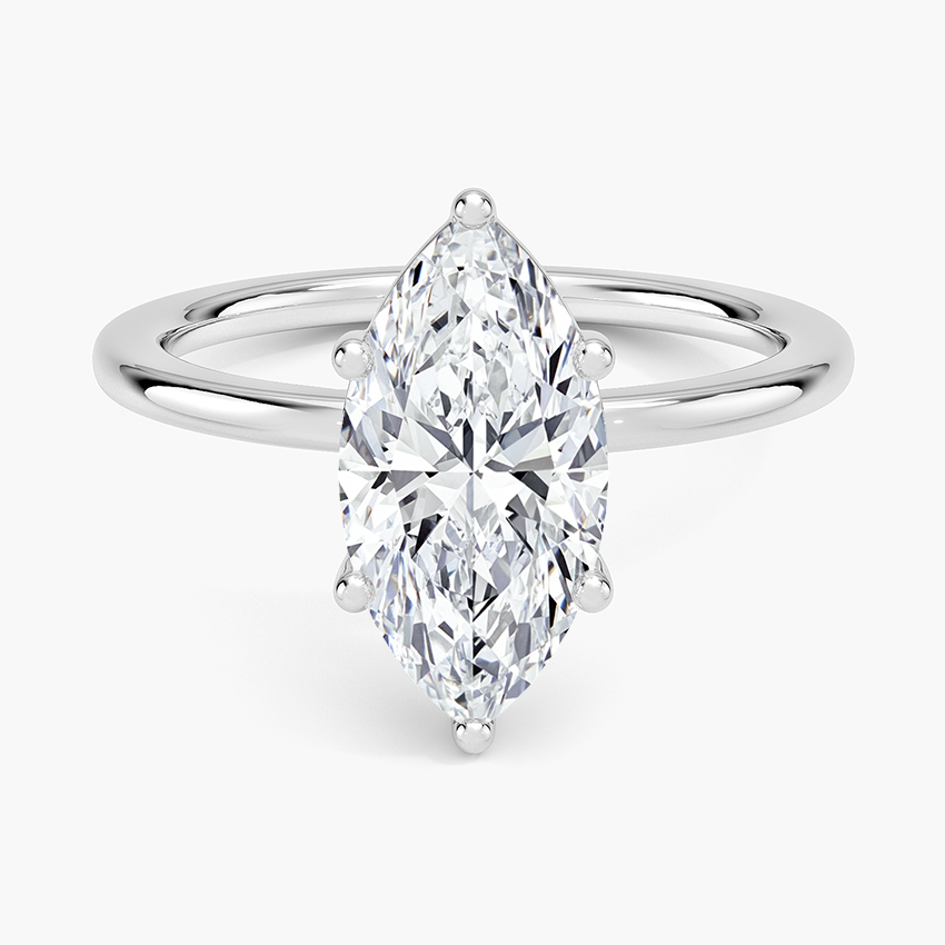 Perfect Fit 1.4mm Solitaire Ring - Marquise Center Stone