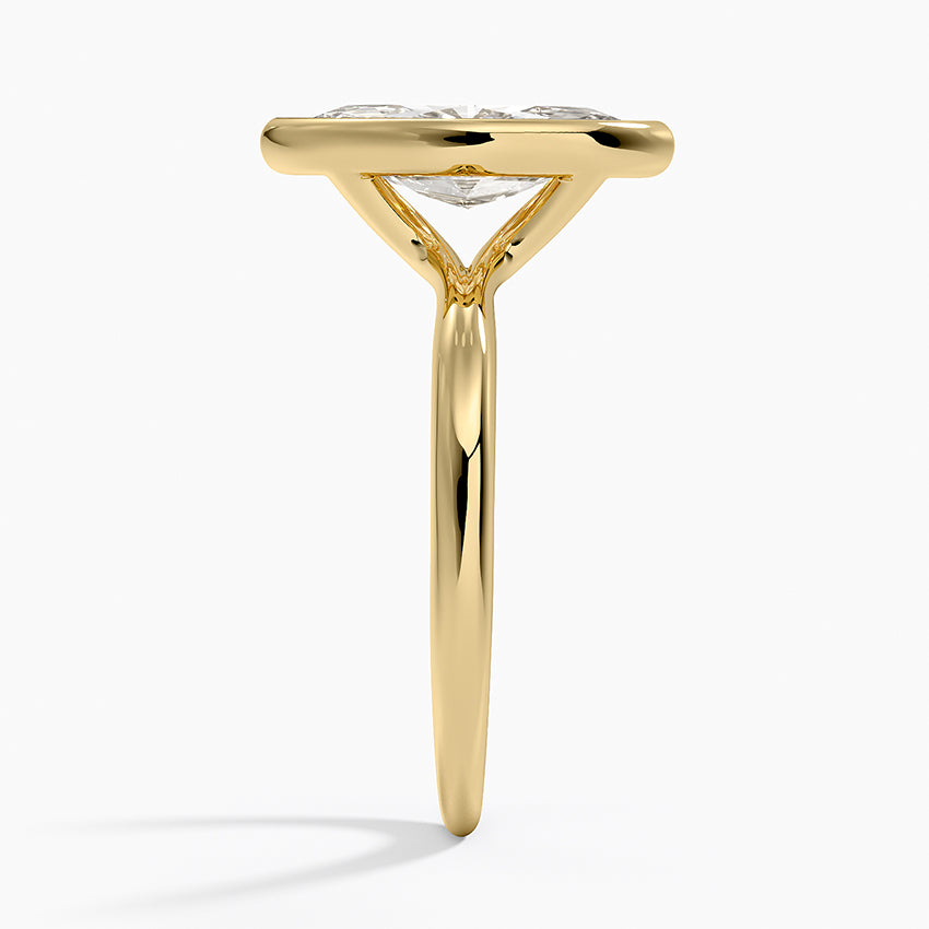 Freesia Bezel Solitaire Ring - Marquise Center Stone