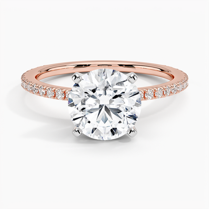 Ballad Three-Quarter Coverage Diamond Ring (1/4 ct. tw.) - Round Center Stone
