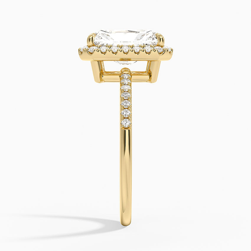 Cambria Halo Diamond Ring - Radiant Cut Center Stone