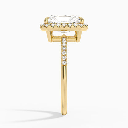 Cambria Halo Diamond Ring - Radiant Cut Center Stone