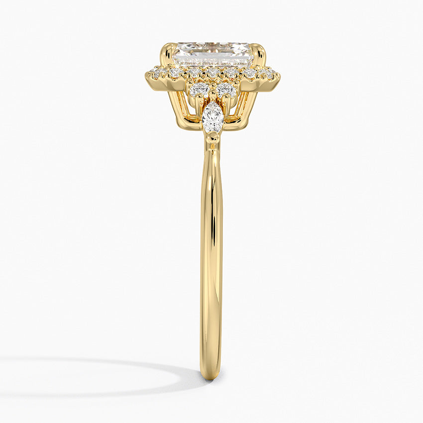 Nadia Halo Diamond Ring (1/4 ct. tw.) - Asscher Cut Center Stone