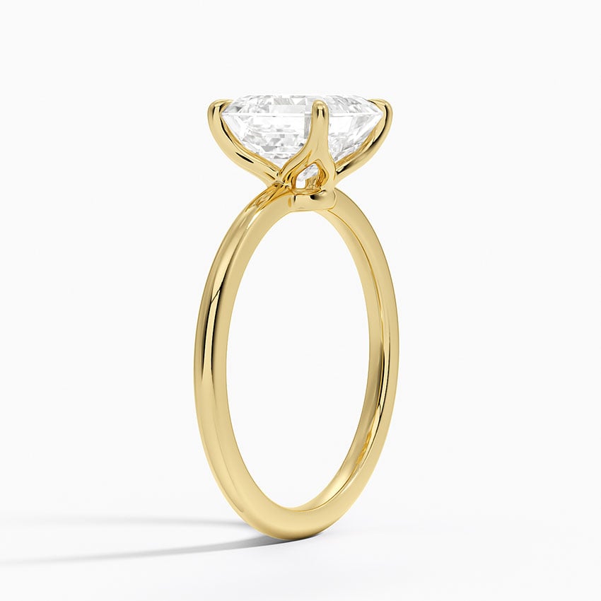 Petite Elodie 1.5mm Ring - Asscher Cut Center Stone