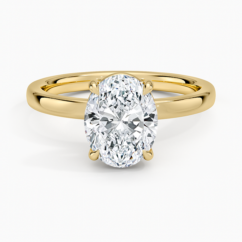 Fairmined Perfect Fit Solitaire 2mm Ring - Oval Center Stone
