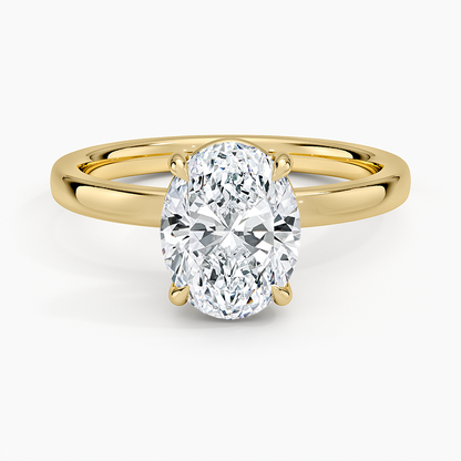 Fairmined Perfect Fit Solitaire 2mm Ring - Oval Center Stone
