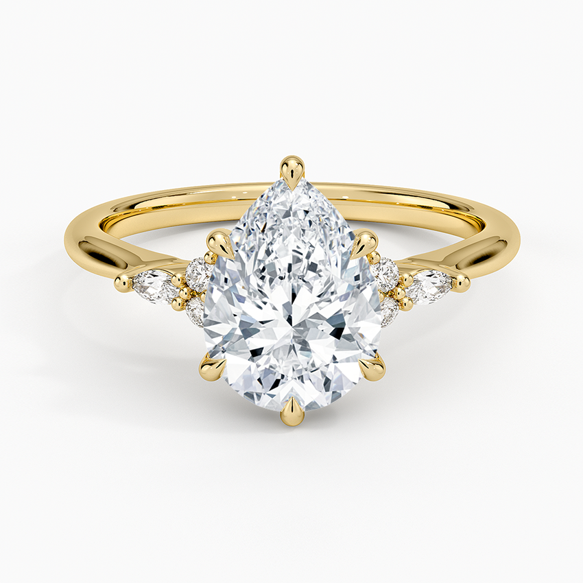 Nadia Perfect Fit Diamond Ring - Pear Center Stone