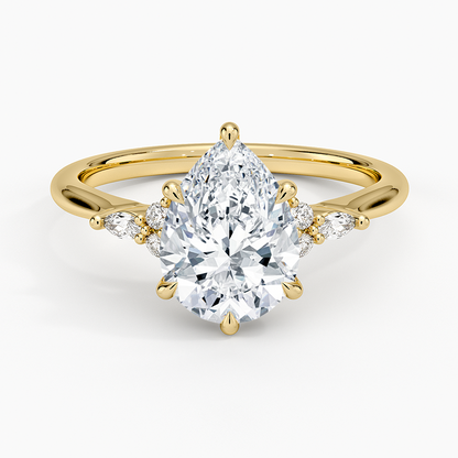 Nadia Perfect Fit Diamond Ring - Pear Center Stone