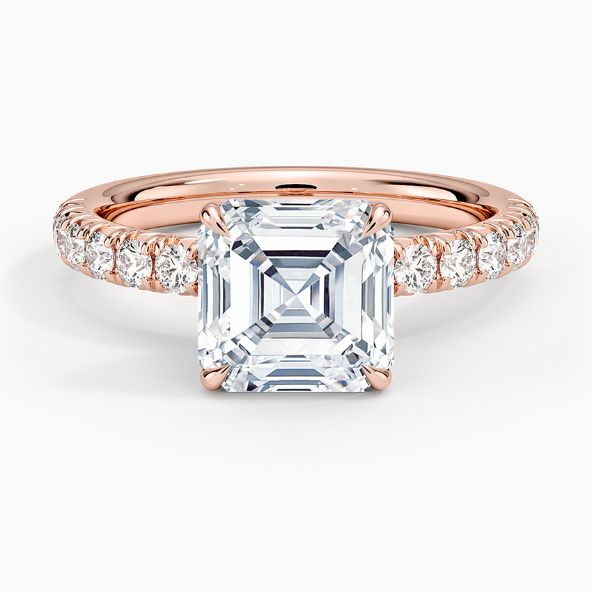 Luxe Amelie Diamond Ring (3/8 ct. tw.) - Asscher Cut Center Stone