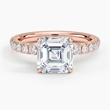 Luxe Amelie Diamond Ring (3/8 ct. tw.) - Asscher Cut Center Stone