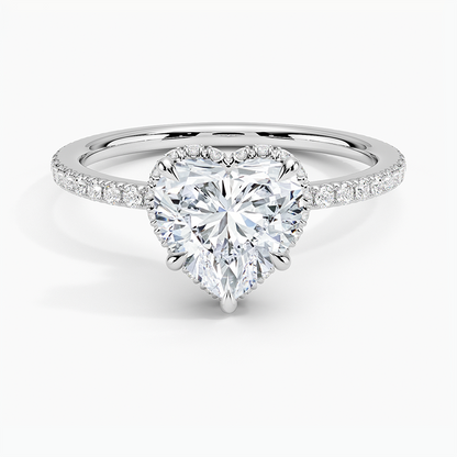 Gala Diamond Ring - Heart Center Stone