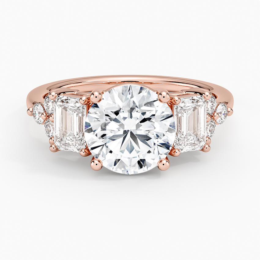 Sabine Cluster Diamond Ring (1 ct. tw.) - Round Center Stone