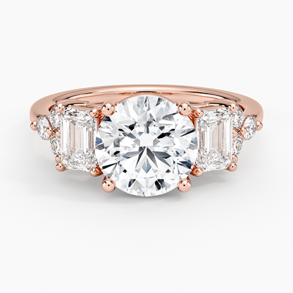 Sabine Cluster Diamond Ring (1 ct. tw.) - Round Center Stone