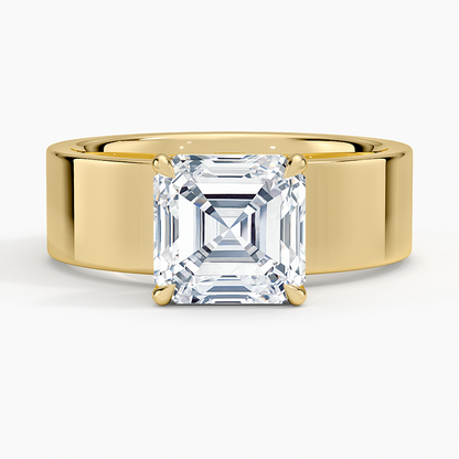 Peyton 6mm Solitaire Ring - Asscher Cut Center Stone