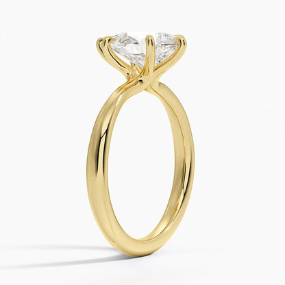 Freesia 2.7mm Solitaire Ring - Pear Center Stone