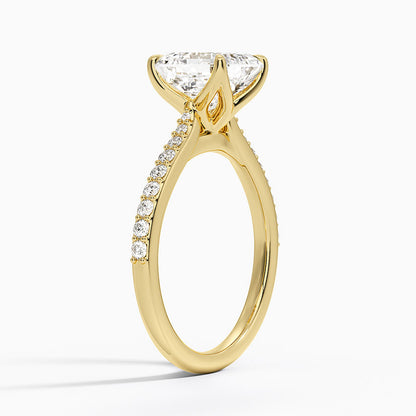 Elodie Cathedral Diamond Ring - Asscher Cut Center Stone