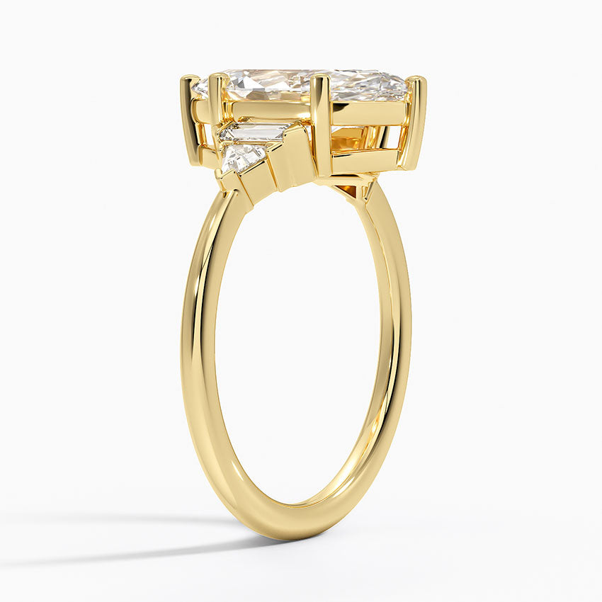 Edie Art Deco Diamond Ring (1/4 ct. tw.) - Marquise Center Stone