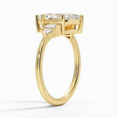 Edie Art Deco Diamond Ring (1/4 ct. tw.) - Marquise Center Stone