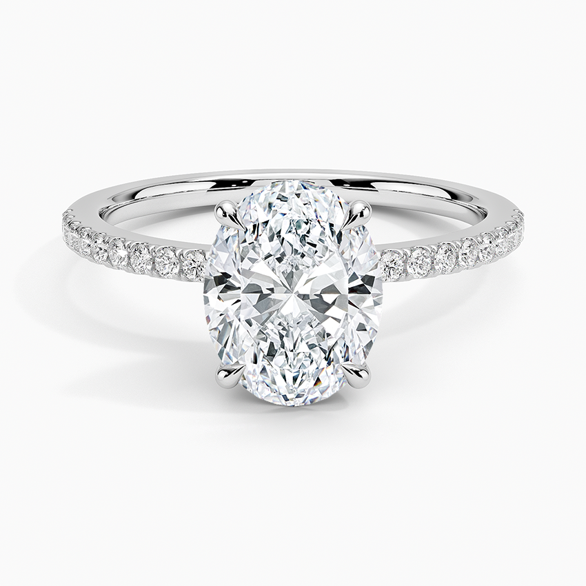 Luxe Petal Diamond Ring - Oval Center Stone