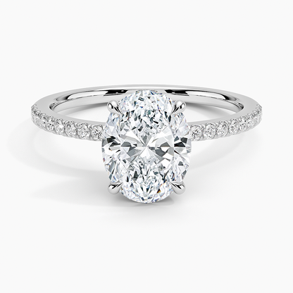 Luxe Petal Diamond Ring - Oval Center Stone