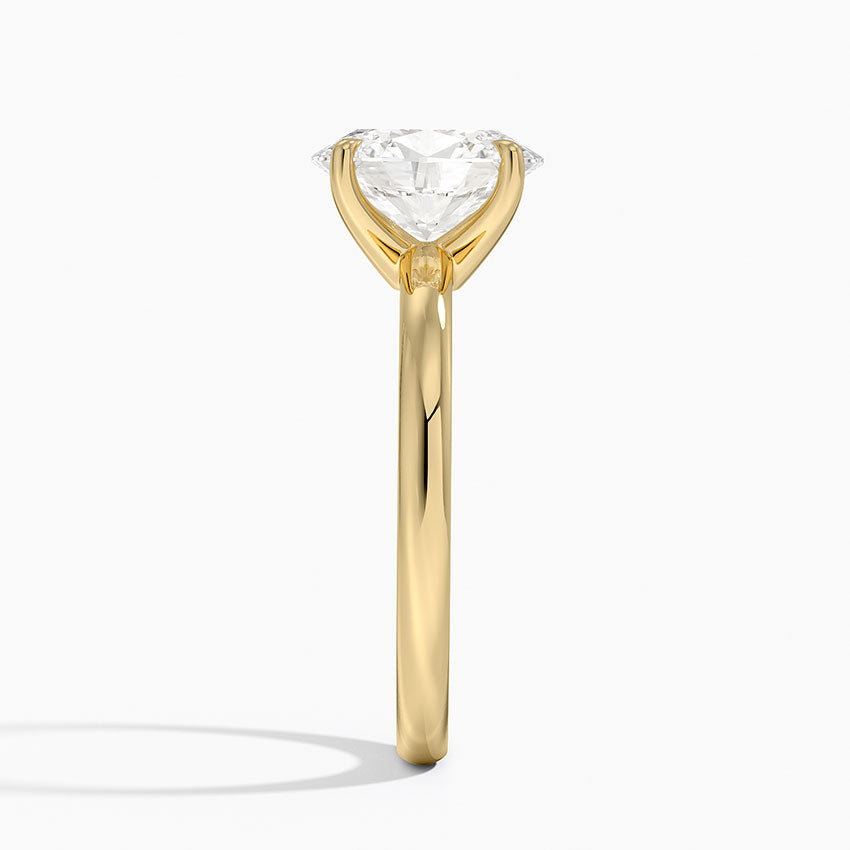 Fairmined 2mm Solitaire Ring - Oval Cut Center Stone