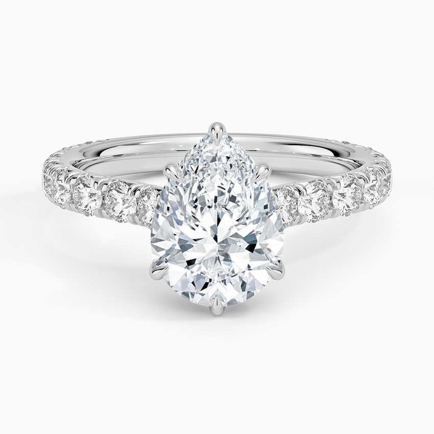 Anthology Three-Quarter Coverage Diamond Ring (7/8 ct. tw.) - Pear Center Stone