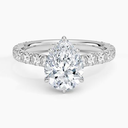 Anthology Three-Quarter Coverage Diamond Ring (7/8 ct. tw.) - Pear Center Stone