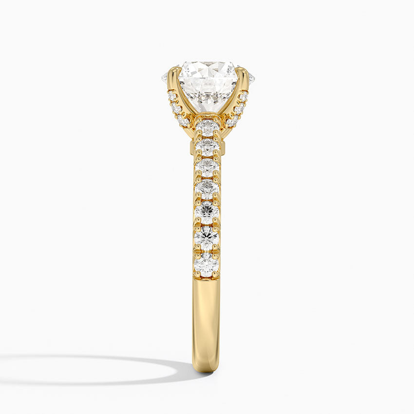 Sienna Half Coverage Hidden Accents Diamond Ring (1/2 ct. tw.) - Round Cut Center Stone