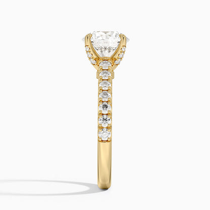 Sienna Half Coverage Hidden Accents Diamond Ring (1/2 ct. tw.) - Round Cut Center Stone