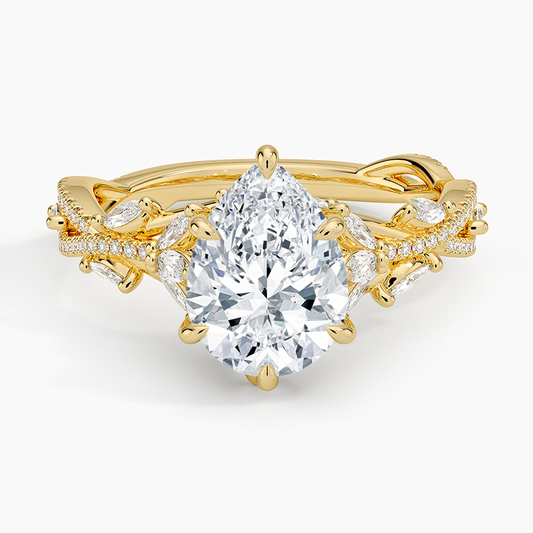 Luxe Secret Garden Diamond Ring (3/4 ct. tw.) - Pear Center Stone