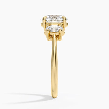 Oval-Cut Three Stone Diamond Ring (1/2 ct. tw.) - Round Center Stone