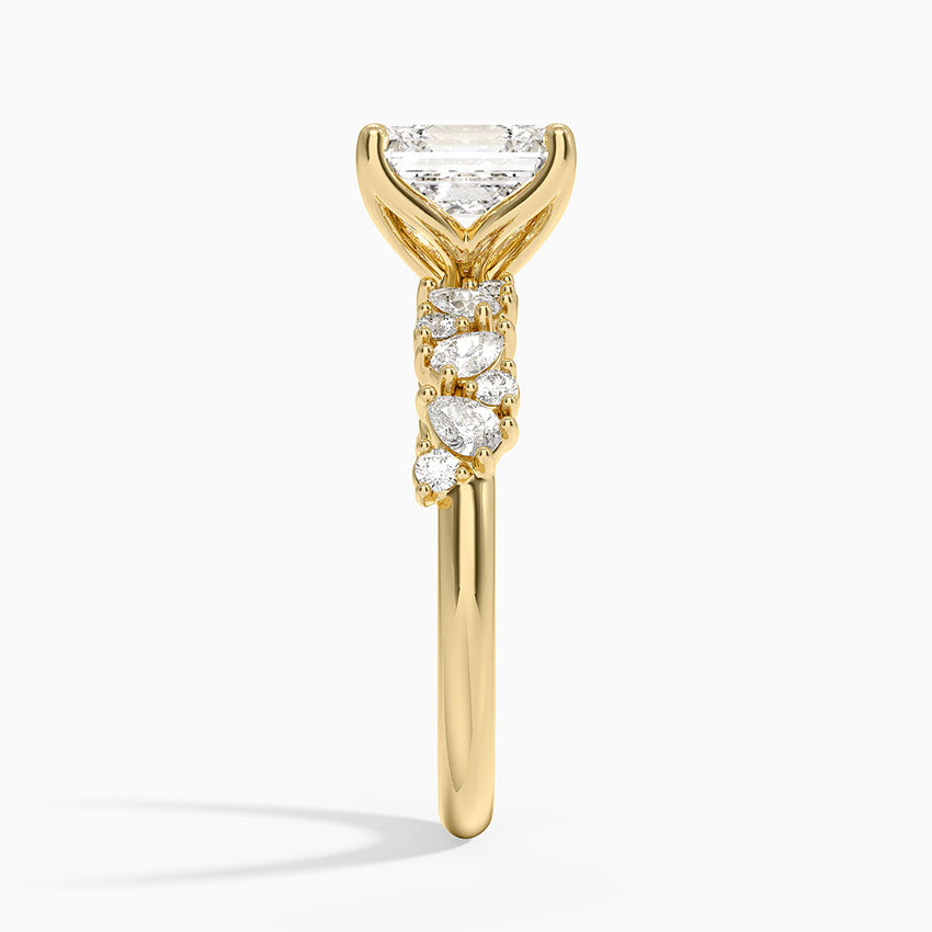 Olivetta Diamond Ring - Asscher Cut Center Stone