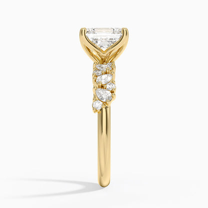 Olivetta Diamond Ring - Asscher Cut Center Stone