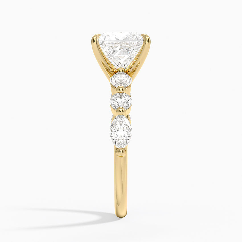 Grand Versailles Diamond Ring - Princess Cut Center Stone